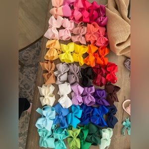 Baby girl grosgrain ribbon hair bows